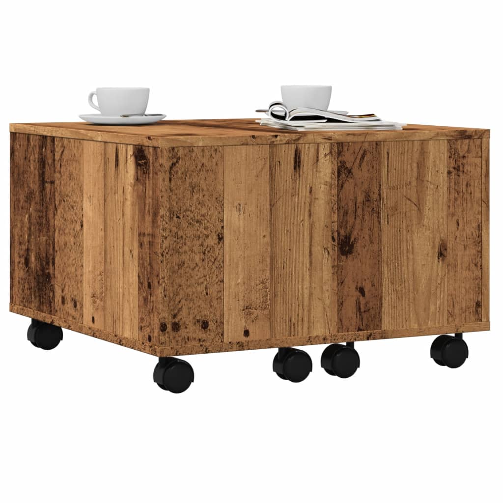 Coffee Table Old Wood 60x60x38 cm Engineered Wood