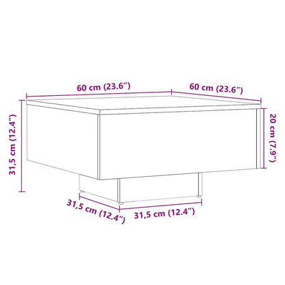 Coffee Table Artisan Oak 60x60x31.5 cm Engineered Wood