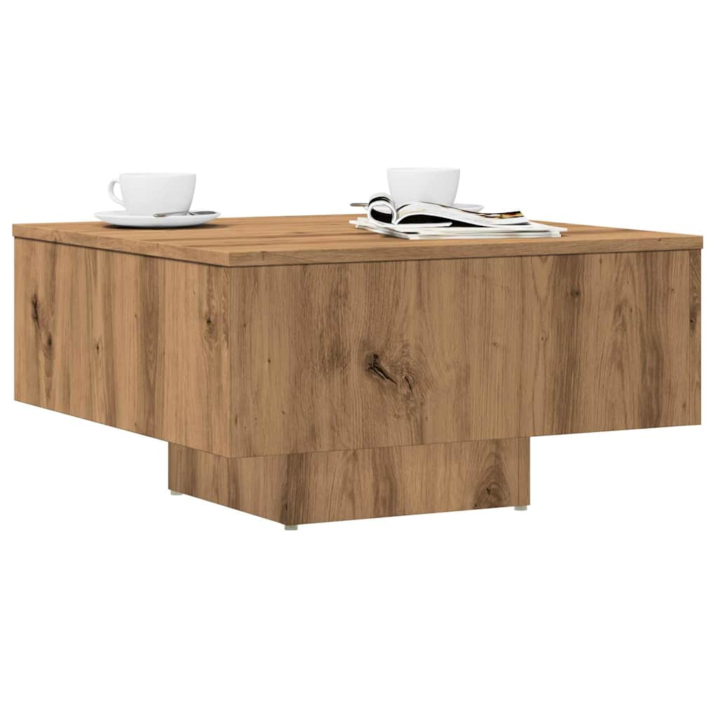 Coffee Table Artisan Oak 60x60x31.5 cm Engineered Wood