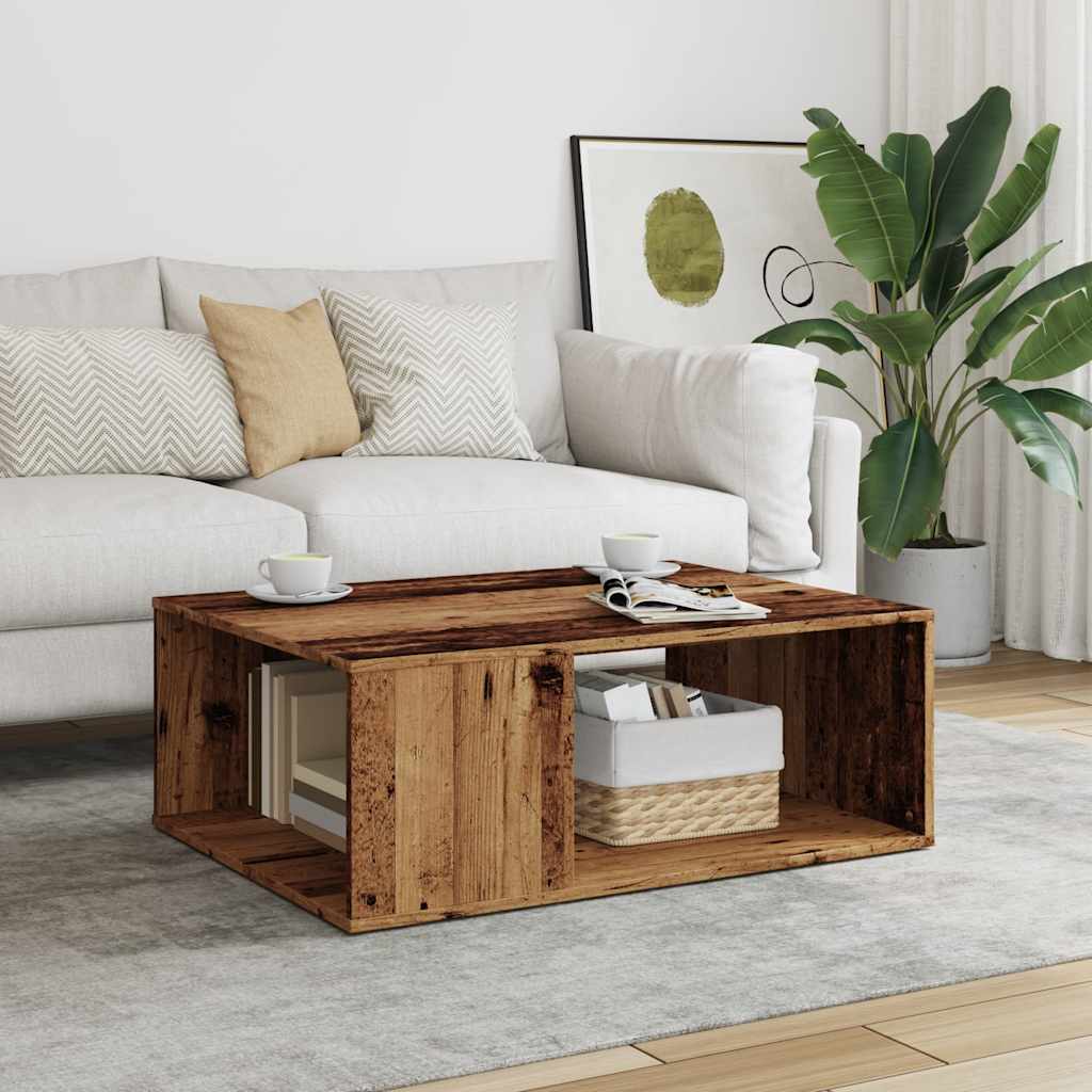 Coffee Table Old Wood 90x67x33 cm Engineered Wood