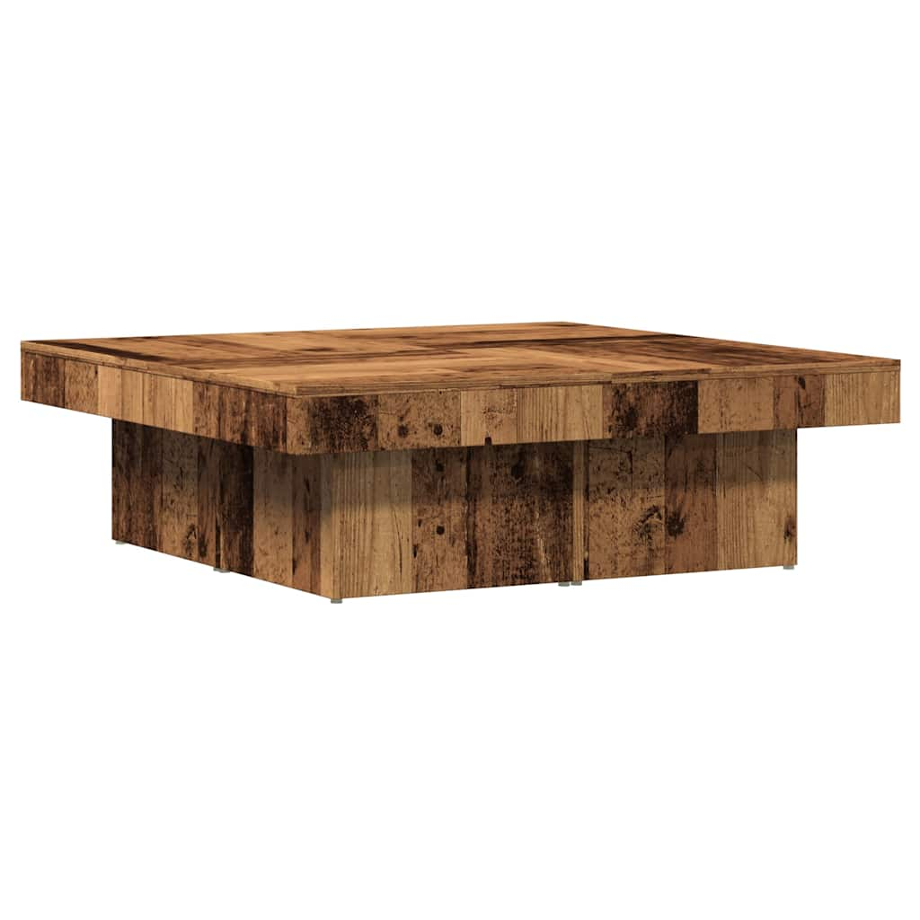 Coffee Table Old Wood 90x90x28 cm Engineered Wood