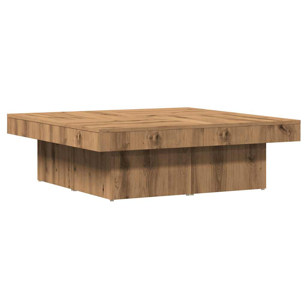 Coffee Table Artisan Oak 90x90x28 cm Engineered Wood