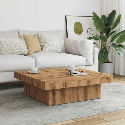 Coffee Table Artisan Oak 90x90x28 cm Engineered Wood