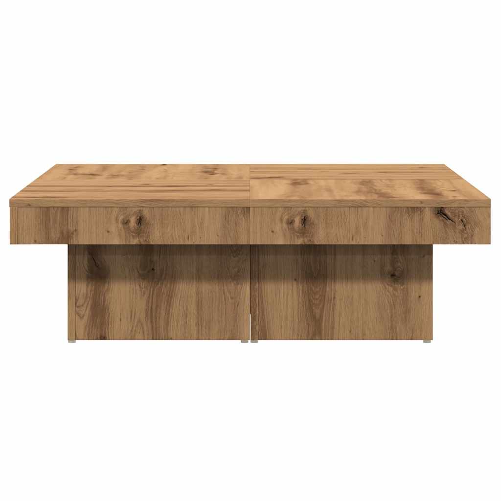 Coffee Table Artisan Oak 90x90x28 cm Engineered Wood