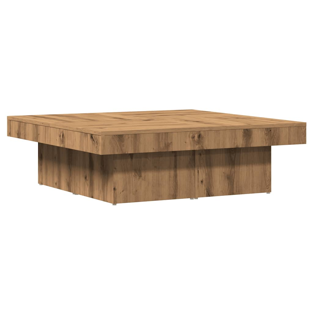 Coffee Table Artisan Oak 90x90x28 cm Engineered Wood