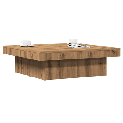 Coffee Table Artisan Oak 90x90x28 cm Engineered Wood