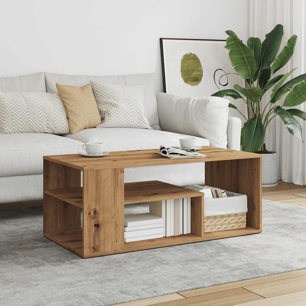 Coffee Table Artisan Oak 100x50x40 cm Engineered Wood