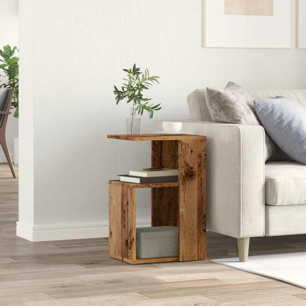 Side Table Old Wood 36x30x56 cm Engineered Wood