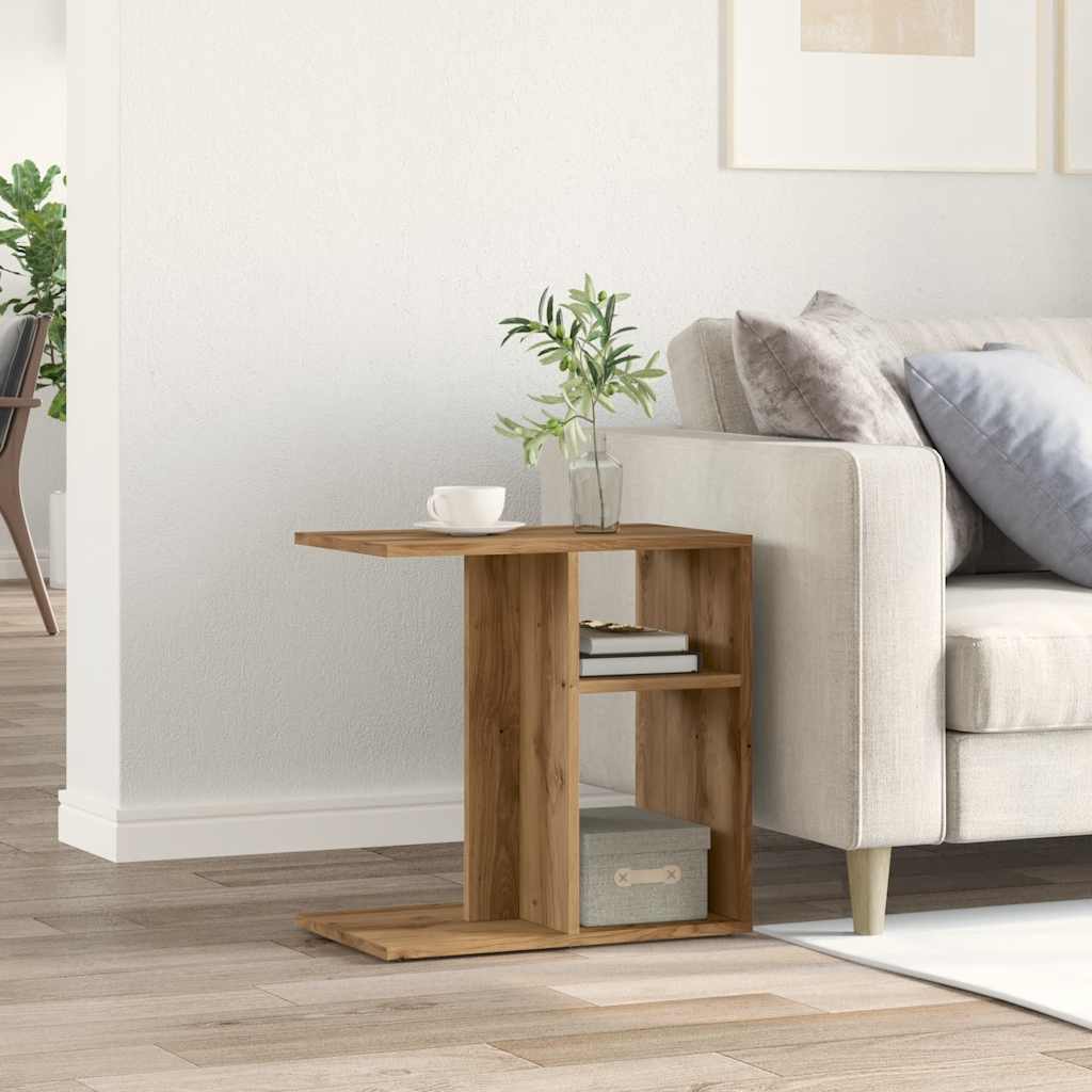 Side Table Artisan Oak 50x30x50 cm Engineered Wood