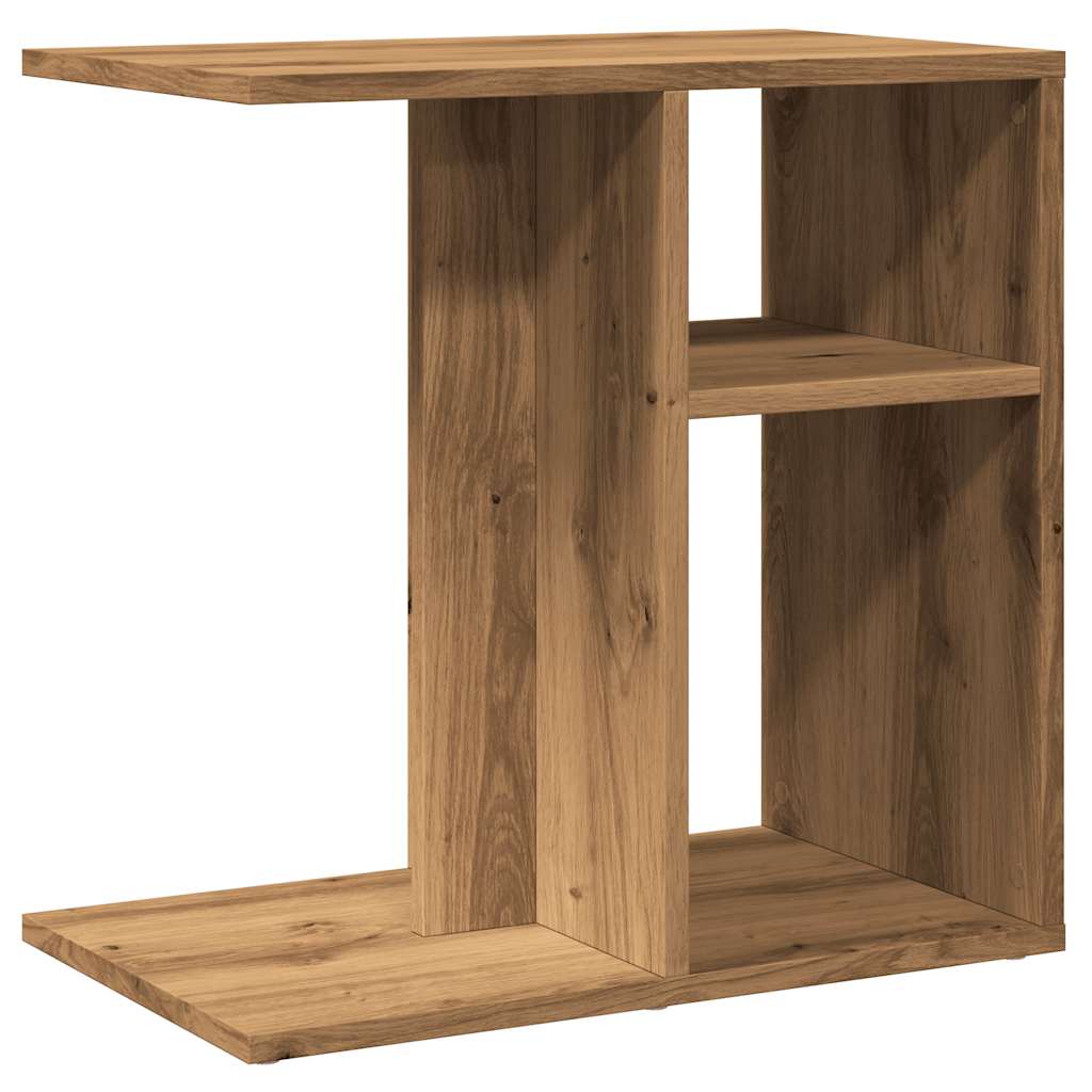 Side Table Artisan Oak 50x30x50 cm Engineered Wood