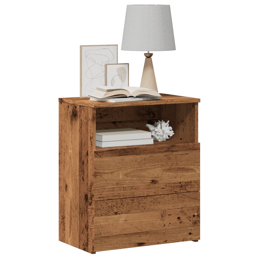 Bedside Cabinet Old Wood 50x32x60cm Engineered Wood