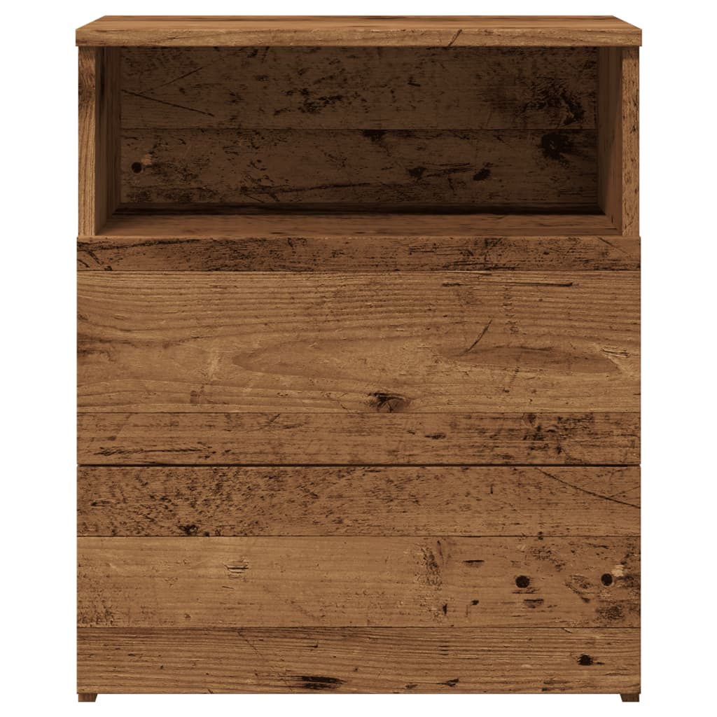 Bedside Cabinets 2 pcs Old Wood 50x32x60cm Engineered Wood