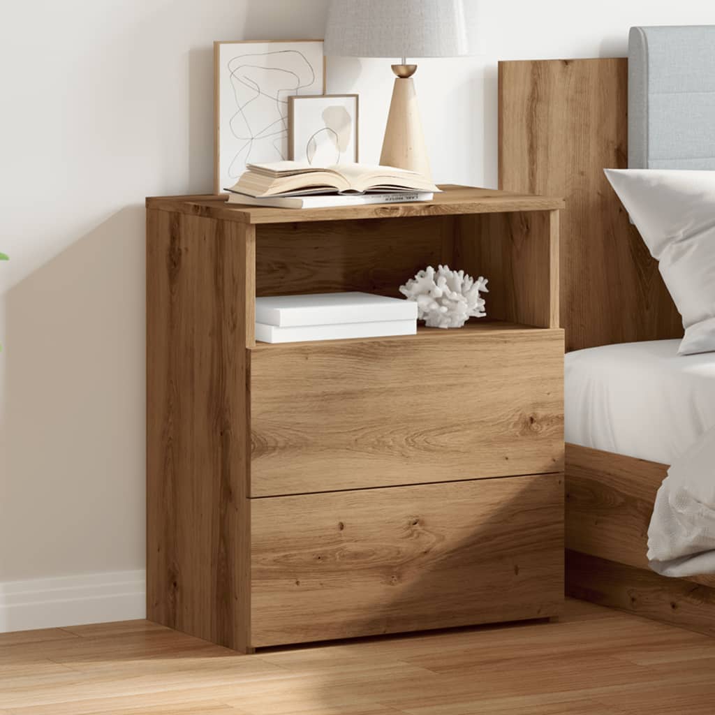 Bedside Cabinet Artisan Oak 50x32x60cm Engineered Wood