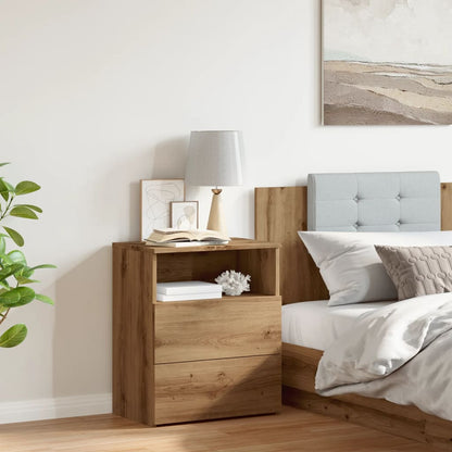 Bedside Cabinet Artisan Oak 50x32x60cm Engineered Wood