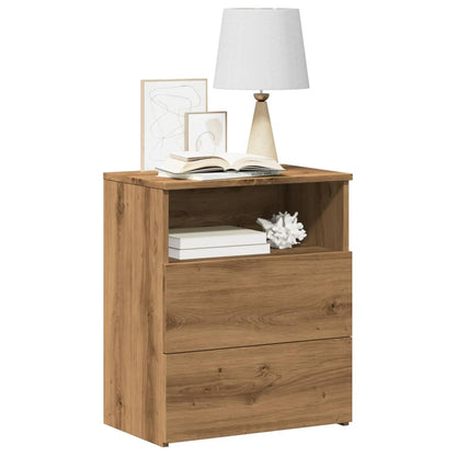 Bedside Cabinet Artisan Oak 50x32x60cm Engineered Wood