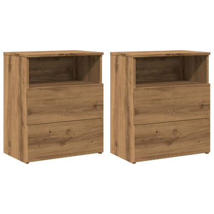 Bedside Cabinets 2 pcs Artisan Oak 50x32x60cm Engineered Wood