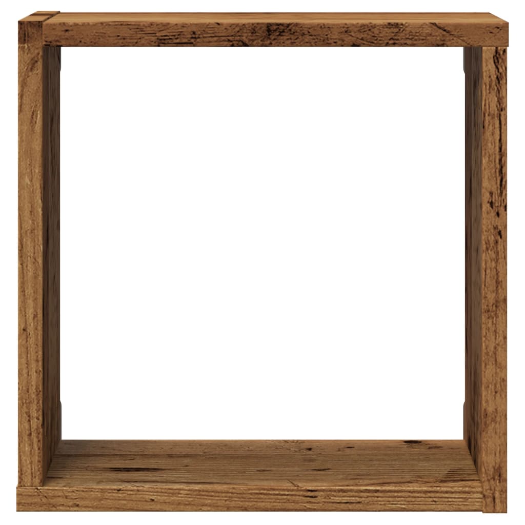 Wall Cube Shelves 2 pcs Old Wood 30x15x30 cm Engineered Wood