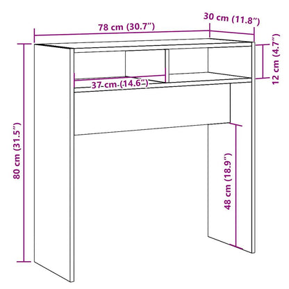 Console Table Old Wood 78x30x80 cm Engineered Wood