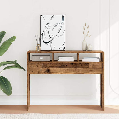 Console Table Old Wood 105x30x80 cm Engineered Wood