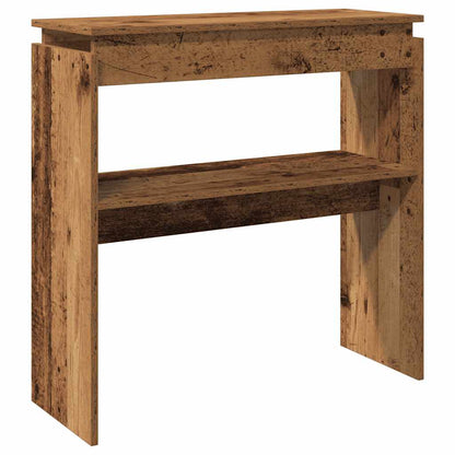 Console Table Old Wood 80x30x80 cm Engineered Wood