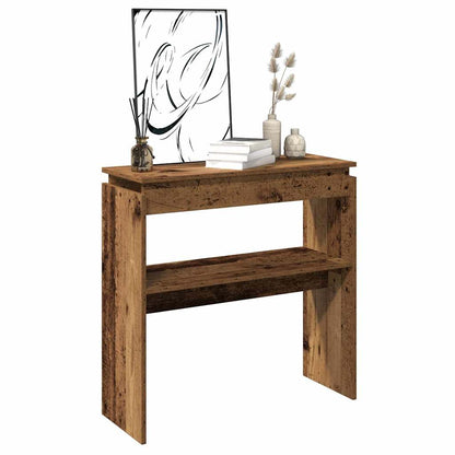 Console Table Old Wood 80x30x80 cm Engineered Wood