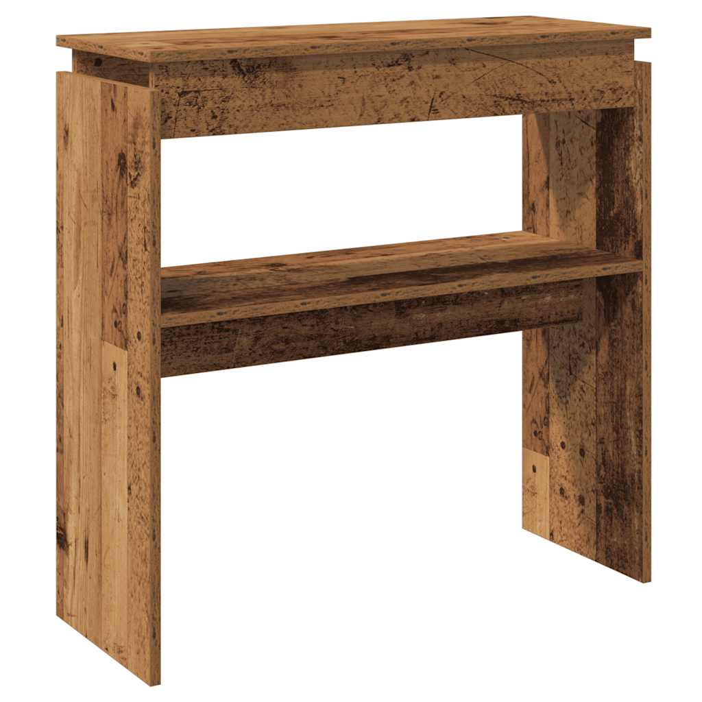 Console Table Old Wood 80x30x80 cm Engineered Wood