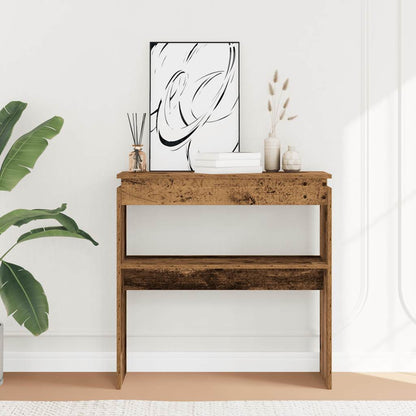 Console Table Old Wood 80x30x80 cm Engineered Wood