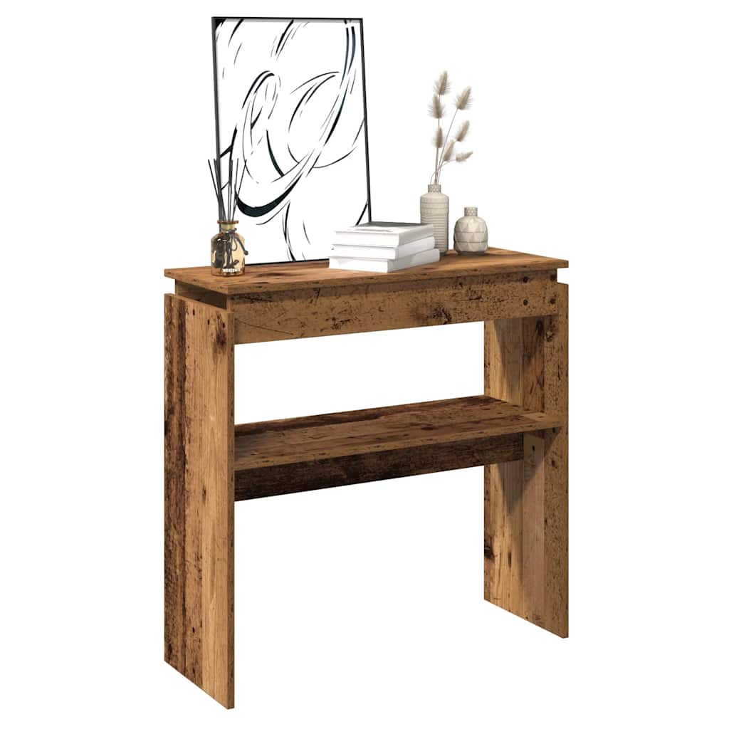 Console Table Old Wood 80x30x102 cm Engineered Wood