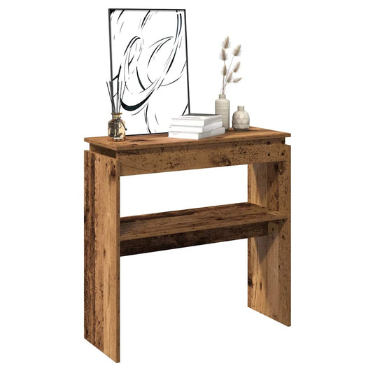 Console Table Old Wood 80x30x102 cm Engineered Wood