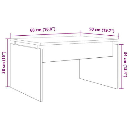 Coffee Table Old Wood 68x50x38 cm Engineered Wood