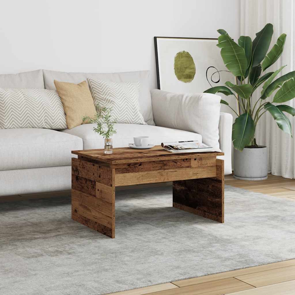 Coffee Table Old Wood 68x50x38 cm Engineered Wood