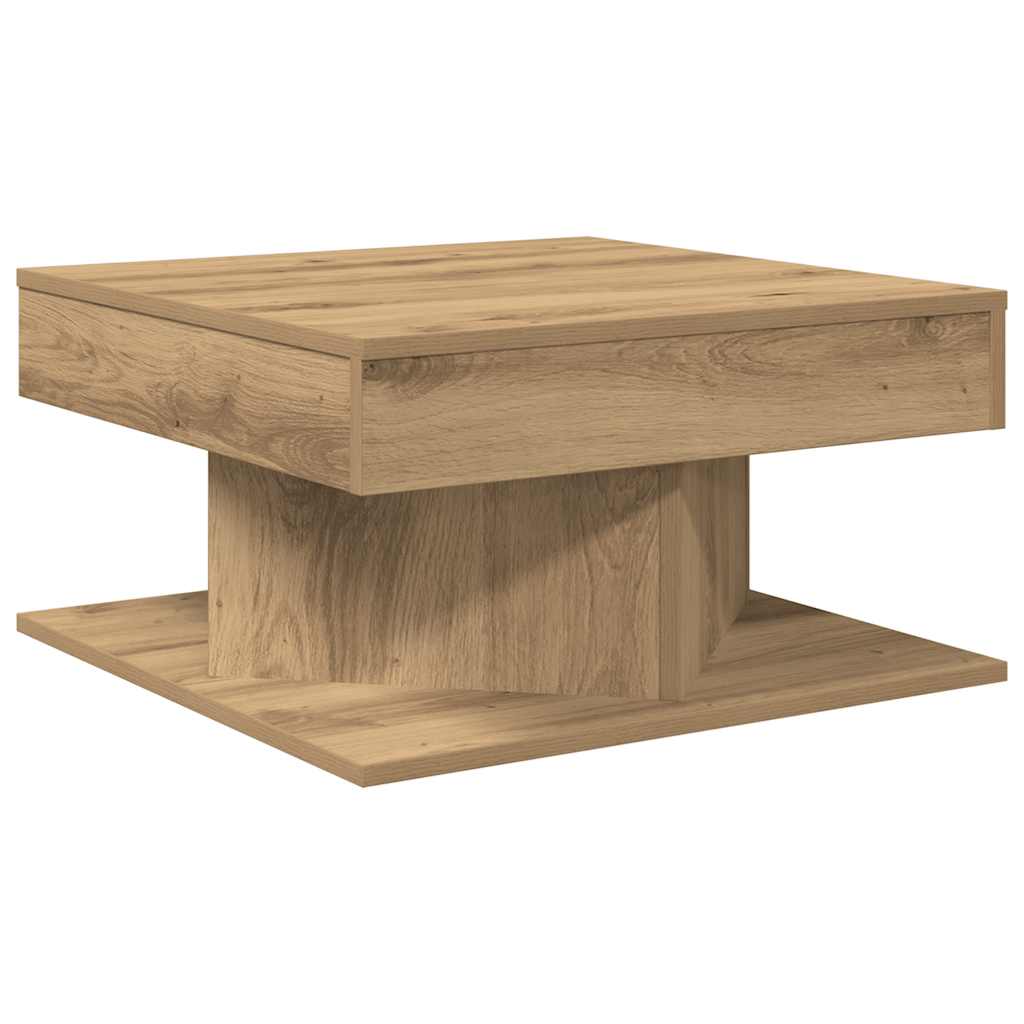 Coffee Table Artisan Oak 55x55x30 cm Engineered Wood