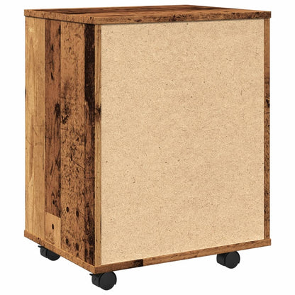Rolling Cabinet Old Wood 46x36x59 cm Engineered Wood