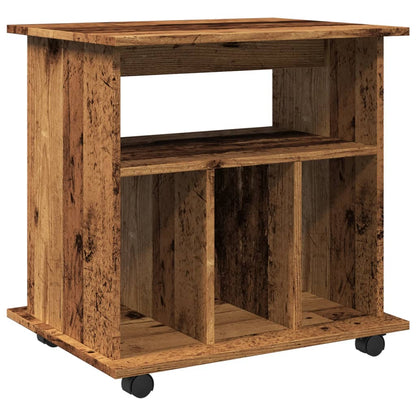Rolling Cabinet Old Wood 60x45x60 cm Engineered Wood