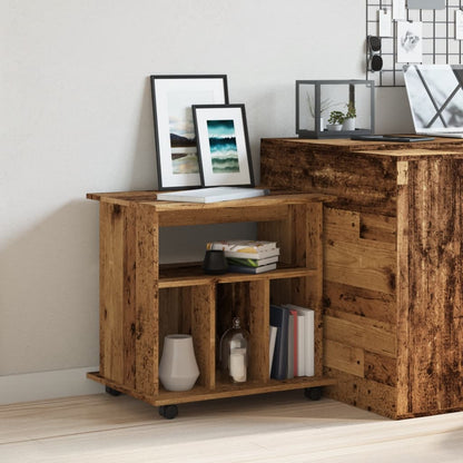Rolling Cabinet Old Wood 60x45x60 cm Engineered Wood