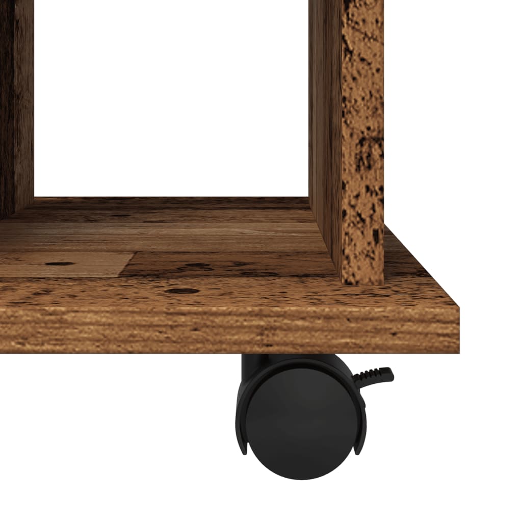 Rolling Cabinet Old Wood 60x45x60 cm Engineered Wood