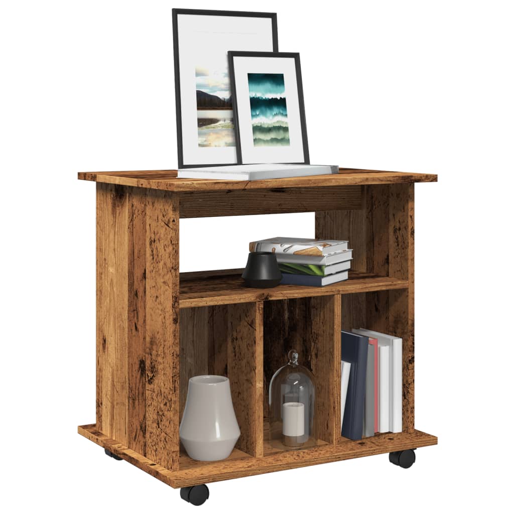 Rolling Cabinet Old Wood 60x45x60 cm Engineered Wood