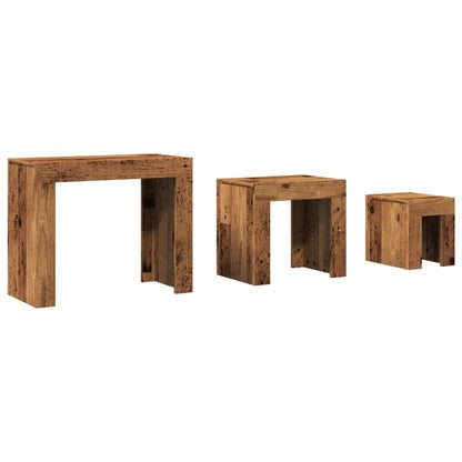 Nesting Coffee Tables 3 pcs Old Wood Engineered Wood