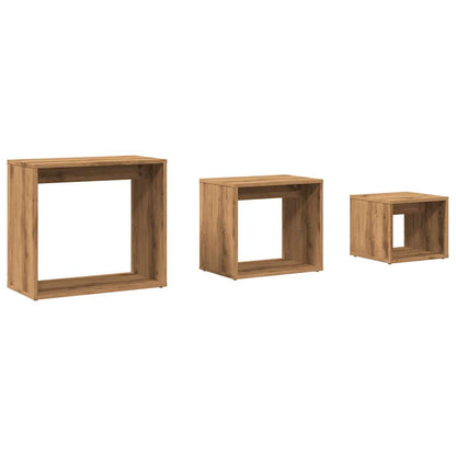 Nesting Tables 3 pcs Artisan Oak Engineered Wood