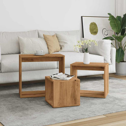 Nesting Tables 3 pcs Artisan Oak Engineered Wood