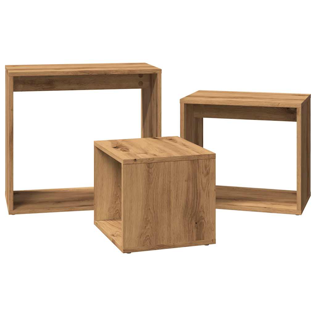 Nesting Tables 3 pcs Artisan Oak Engineered Wood