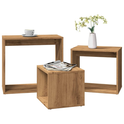 Nesting Tables 3 pcs Artisan Oak Engineered Wood