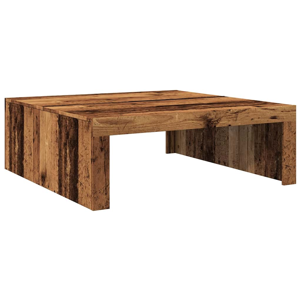 Coffee Table Old Wood 100x100x35 cm Engineered Wood