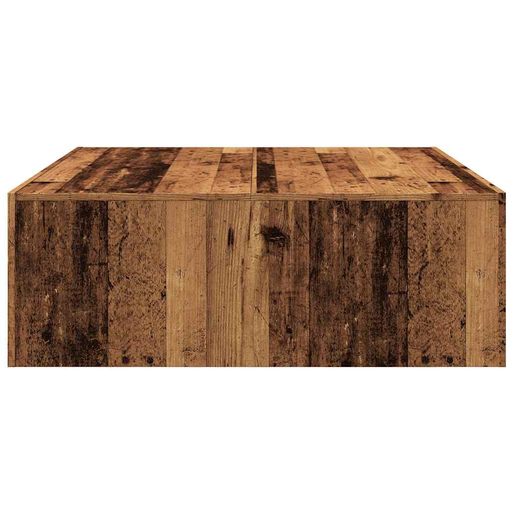 Coffee Table Old Wood 100x100x35 cm Engineered Wood