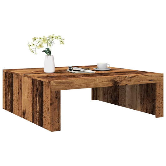 Coffee Table Old Wood 100x100x35 cm Engineered Wood