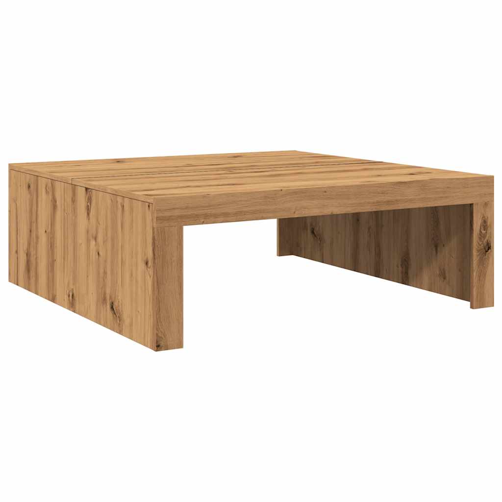 Coffee Table Artisan Oak 100x100x35 cm Engineered Wood