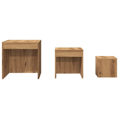 Nesting Tables 3 pcs Artisan Oak Engineered Wood