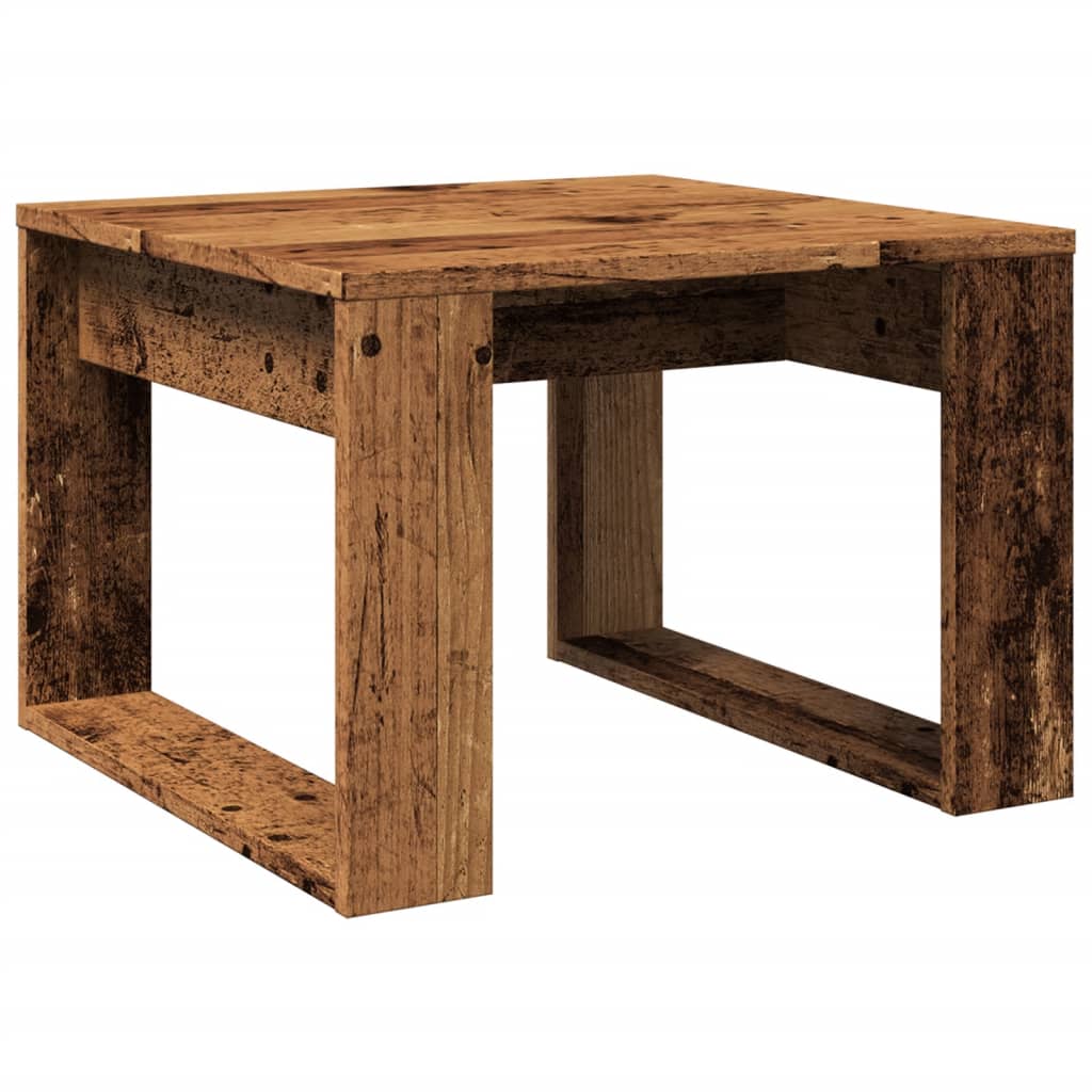 Side Table Old Wood 50x50x35 cm Engineered Wood