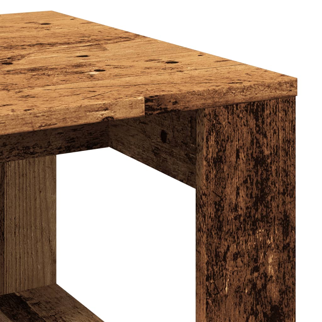 Side Table Old Wood 50x50x35 cm Engineered Wood