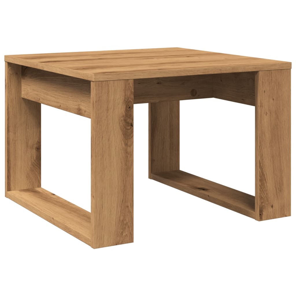 Side Table Artisan Oak 50x50x35 cm Engineered Wood